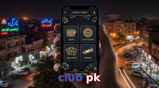 Main screen of Club Pk app page for PK players