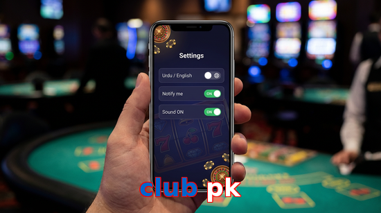 Game list for Club Pk app section